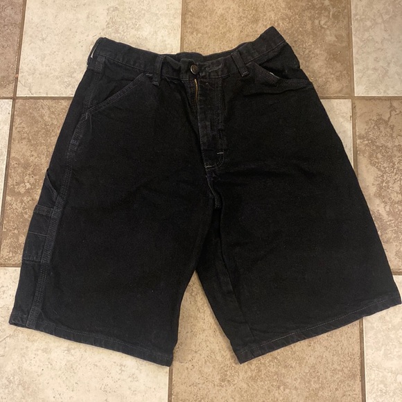 80s-90'S Wrangler Black Denim Shorts, Half Pants, Made in USA, Men's, W30 equivalent, Vintage cotton black type Vintage Second Hand
